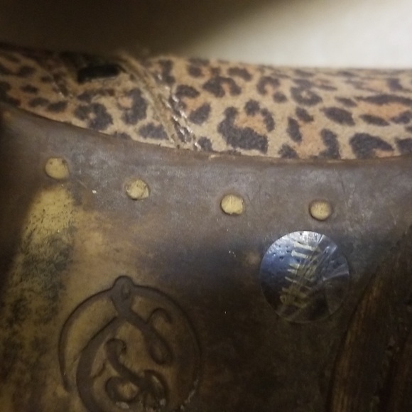 Lucky Brand Leopard print Suede Booties size 11 W - Picture 8 of 12